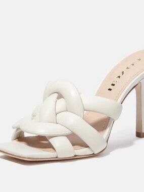 NIB Coach Kellie Leather Sandals in Chalk